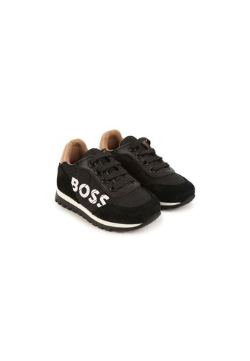 BOSS Kidswear logo-print lace-up sneakers - Nero