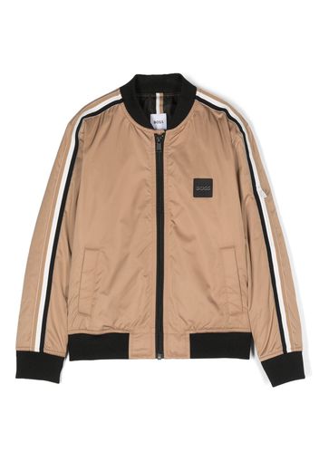 BOSS Kidswear Bomber con applicazione - Marrone