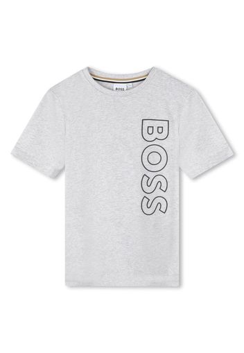 BOSS Kidswear logo-print cotton T-shirt - Grigio