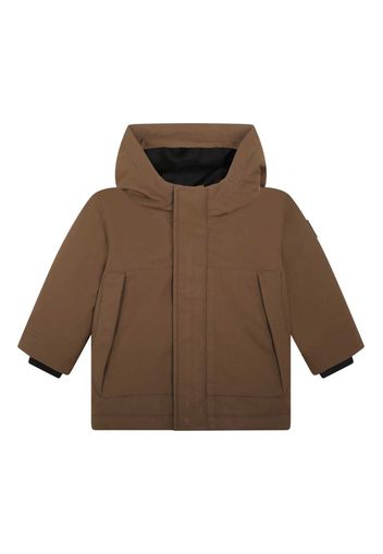 BOSS Kidswear concealed fastening coat - Marrone