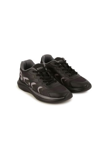 BOSS Kidswear logo-print lace-up sneakers - Nero