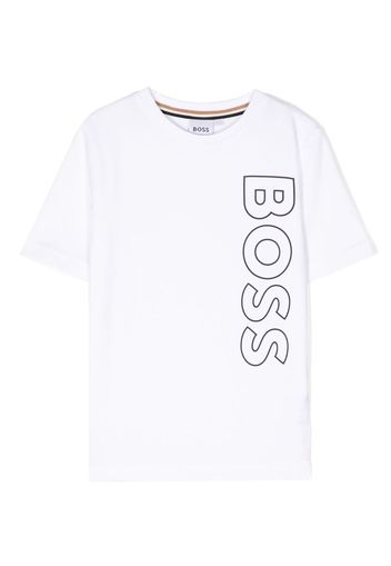 BOSS Kidswear logo-print crew-neck T-shirt - Bianco