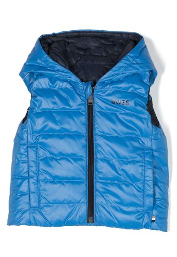 BOSS Kidswear reversible padded gilet - Blu