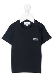 BOSS Kidswear logo-print cotton T-shirt - Blu