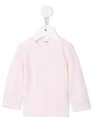 BOSS Kidswear floral-print logo T-shirt - Rosa