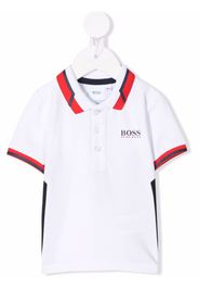 BOSS Kidswear logo-print cotton polo shirt - Bianco