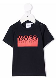 BOSS Kidswear logo-print cotton T-shirt - Blu