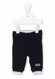 BOSS Kidswear embroidered logo track pants - Blu