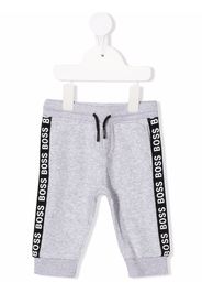 BOSS Kidswear logo stripe trousers - Grigio