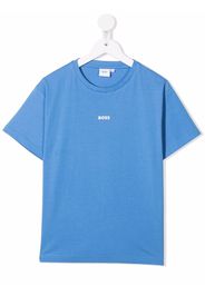 BOSS Kidswear logo-print cotton T-Shirt - Blu