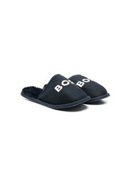 BOSS Kidswear Slippers con stampa - Blu