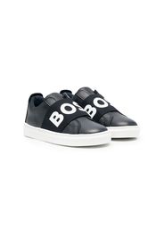 BOSS Kidswear logo-print low-top sneakers - Blu