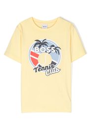 BOSS Kidswear logo-print T-shirt - Giallo