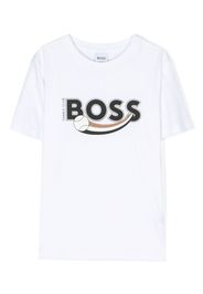 BOSS Kidswear logo-print cotton T-shirt - Bianco