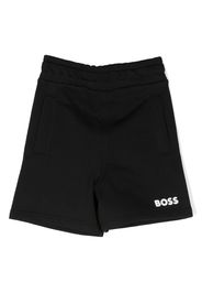 BOSS Kidswear logo print casual shorts - Nero