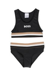 BOSS Kidswear logo-print round-neck bikini - Nero