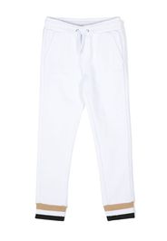 BOSS Kidswear cotton striped sport pants - Bianco