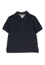 BOSS Kidswear embroidered-logo detail polo shirt - Blu