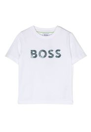 BOSS Kidswear logo-print round-neck T-shirt - Bianco