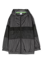 BOSS Kidswear logo-print hooded jacket - Grigio