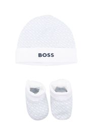 BOSS Kidswear Set berretto con stampa - Blu