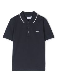 BOSS Kidswear logo-print polo shirt - Blu