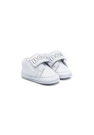 BOSS Kidswear logo-print touch-strap sneakers - Blu