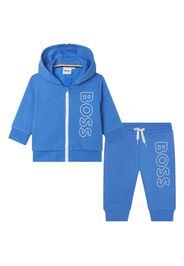 BOSS Kidswear debossed-logo tracksuit set - Blu