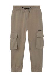 BOSS Kidswear pockets drawstring track trousers - Marrone