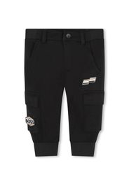 BOSS Kidswear logo-patch trousers - Nero