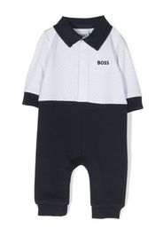 BOSS Kidswear Tuta intera in stile polo con monogramma - Grigio