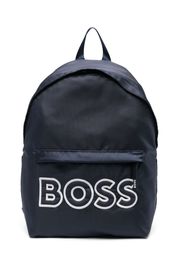 BOSS Kidswear logo-print backpack - Blu