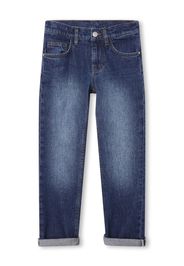 BOSS Kidswear logo-embossed straight-leg jeans - Blu