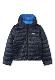 BOSS Kidswear reversible puffer hooded jacket - Blu