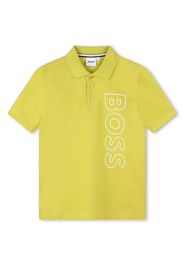 BOSS Kidswear logo-print cotton polo shirt - Giallo