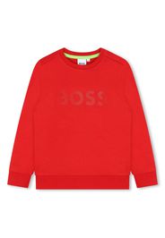 BOSS Kidswear logo-print cotton sweatshirt - Rosso