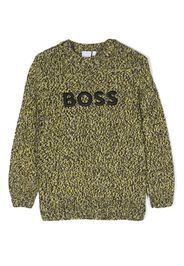 BOSS Kidswear Maglione con ricamo - Marrone