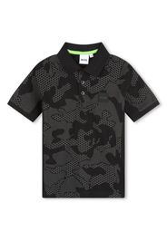 BOSS Kidswear camouflage pattern polo shirt - Nero