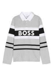 BOSS Kidswear Polo a righe - Grigio