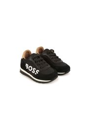 BOSS Kidswear logo-print lace-up sneakers - Nero