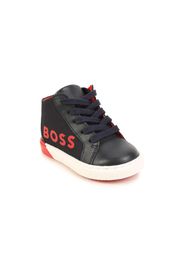 BOSS Kidswear logo-print high-top sneakers - Blu