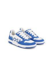 BOSS Kidswear contrasting logo-print sneakers - Blu