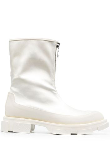 Both zip-up ankle boots - WHITE