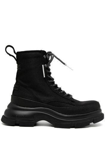 Both chunky lace-up sneaker boots - Nero