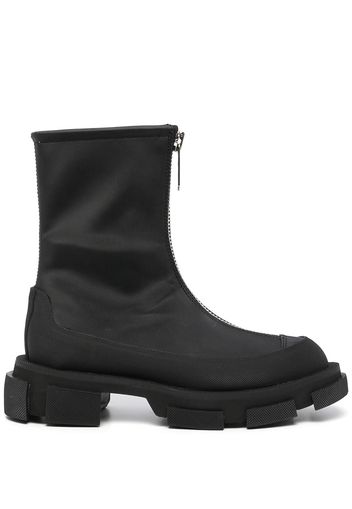 Both chunky zip-up boots - Nero