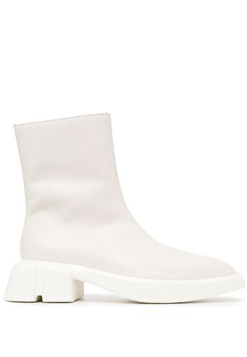 Both Gang leather ankle boots - Bianco