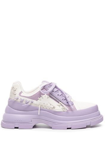 Both chunky low-top sneakers - Viola