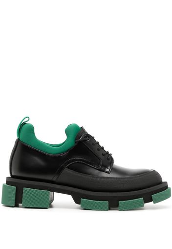 Both lace-up leather shoes - Nero