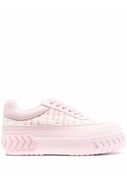 Both tweed low-top sneakers - Bianco