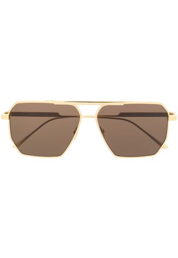 square-frame logo sunglasses